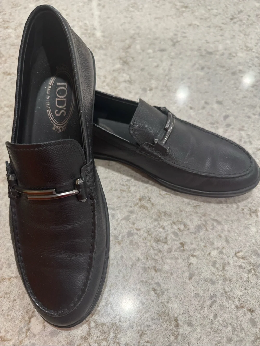Tod's Black Leather Men's Loafers